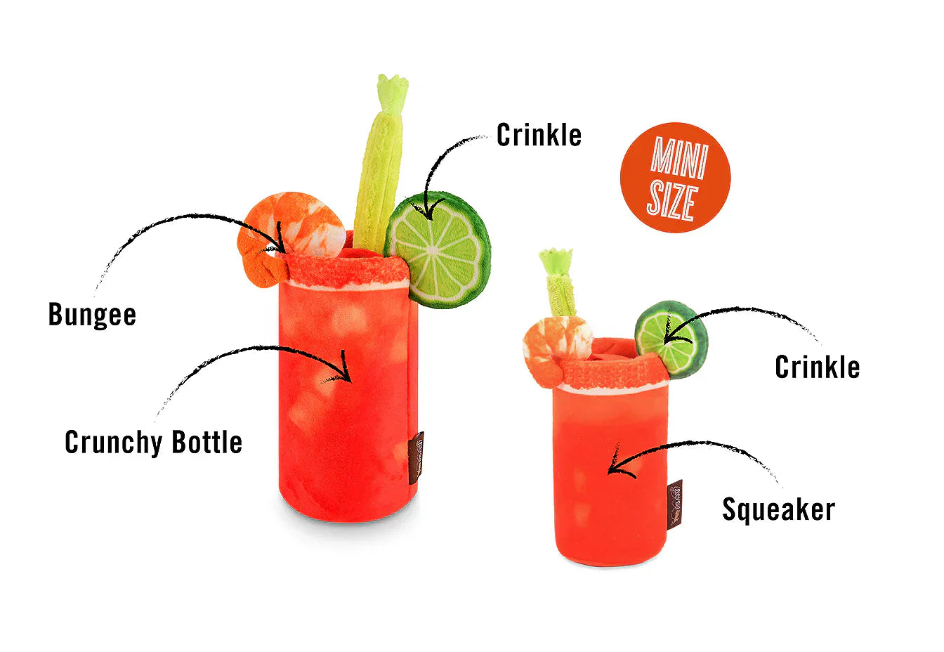Barking Brunch (Mini) Bloody Mary XS  - Dog Toys