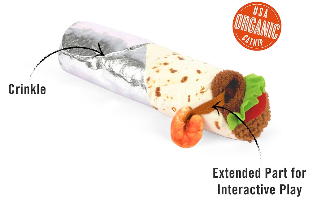 Feline Frenzy Shrimp Purrito  Cat Toy