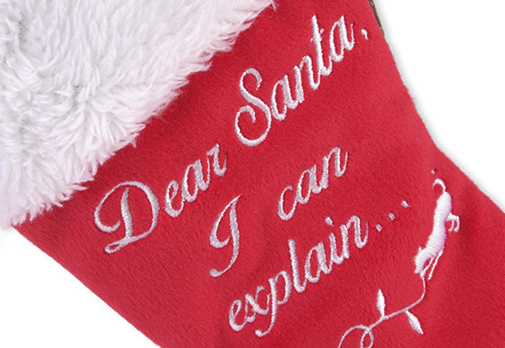 Merry Woofmas Good Dog Stocking & Bone 2 Piece Set
