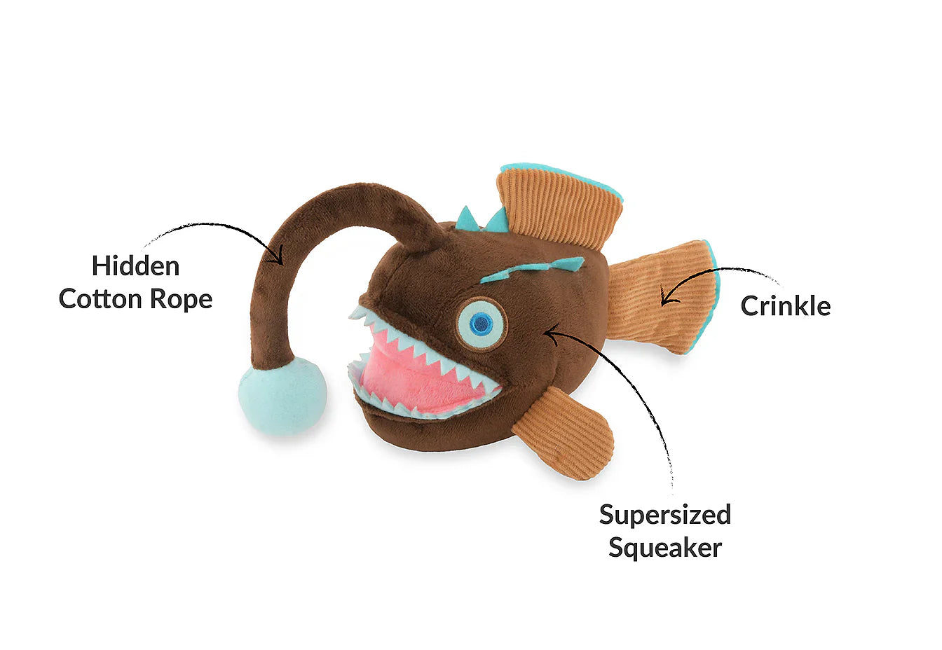 Ocean Buddies - Deep Sea Anglerfish - Dog Toys