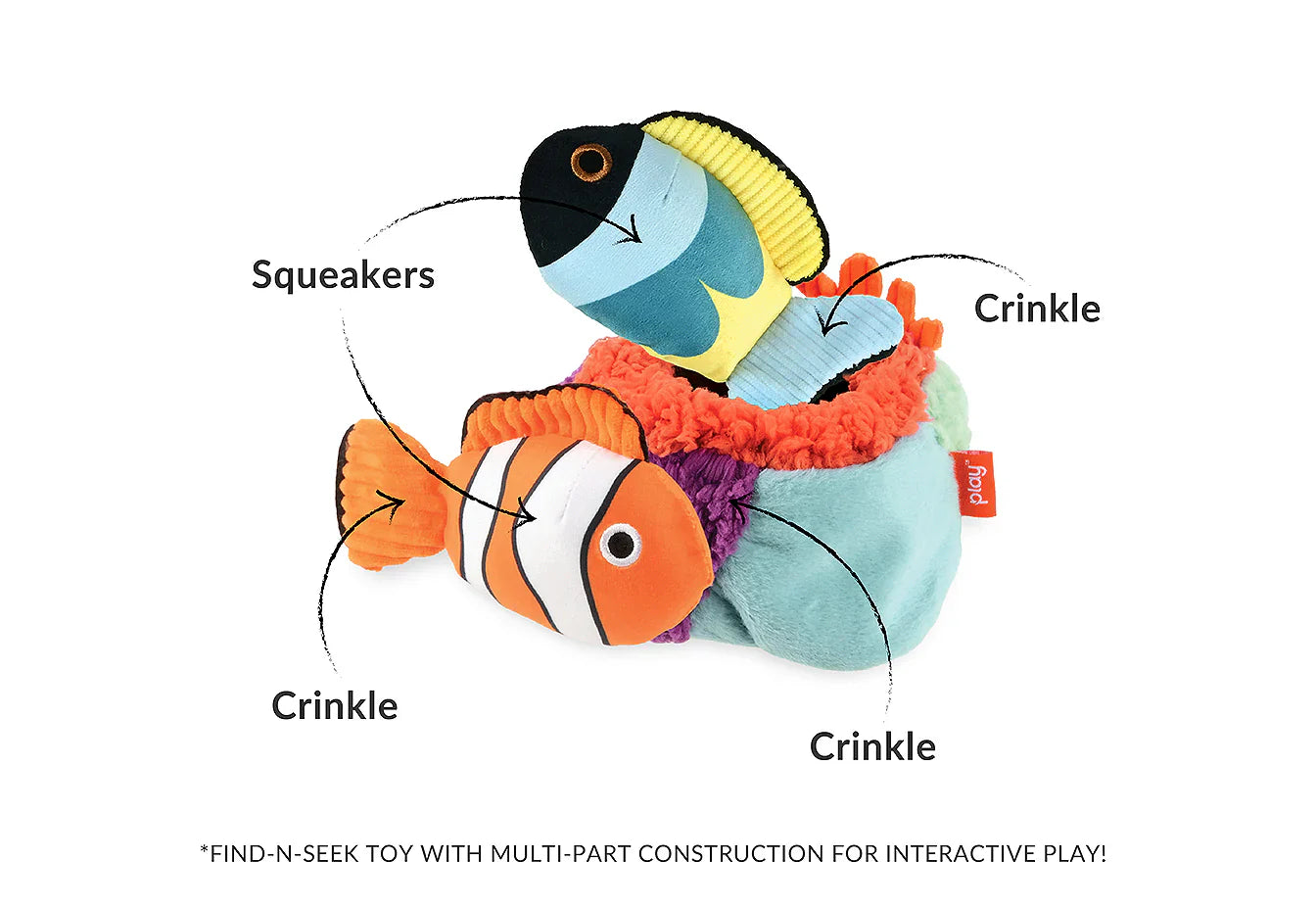 Ocean Buddies - Coral Burrow Toys S - Dog Toys