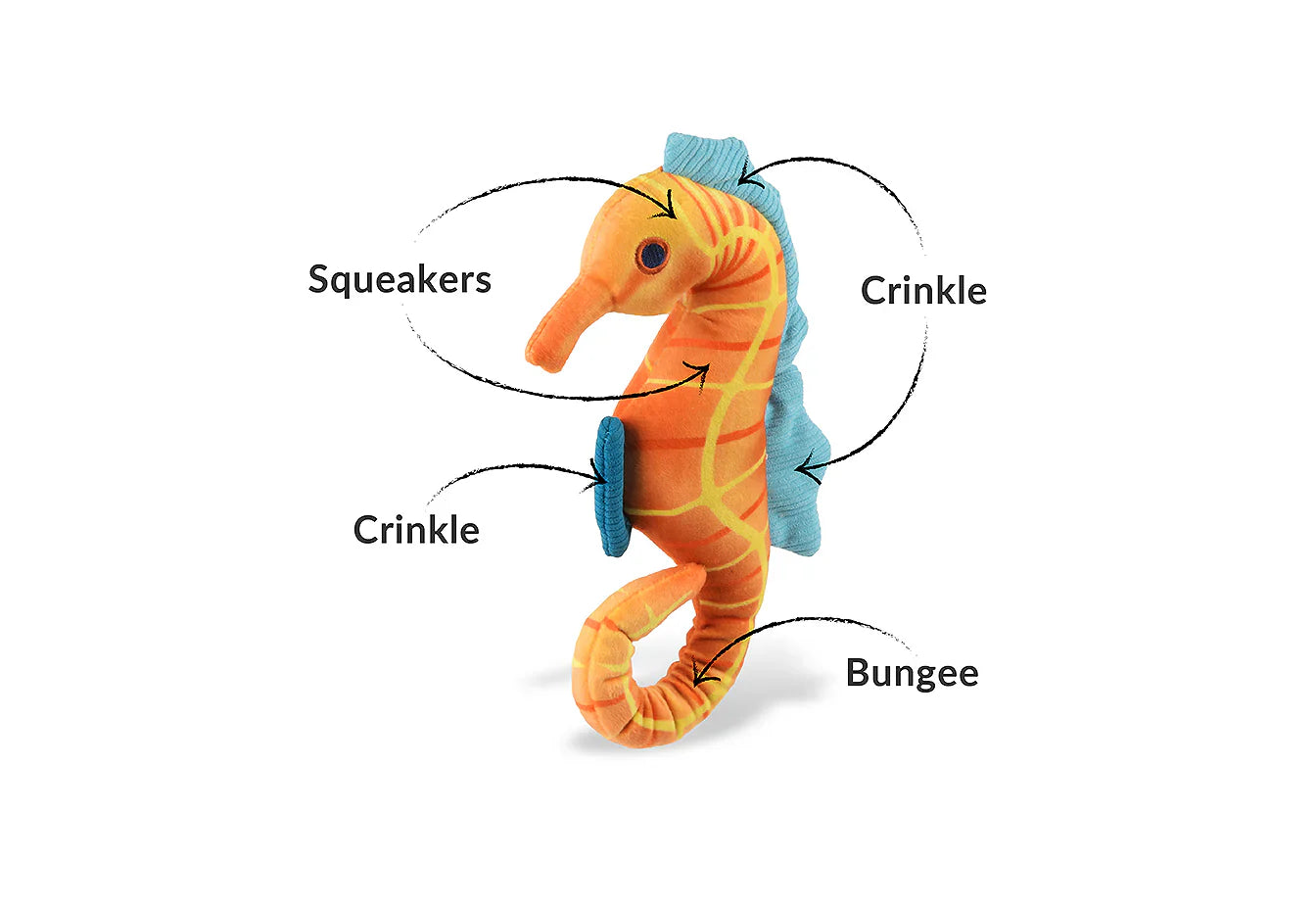 Ocean Buddies - Deep Sea Seahorse - Dog Toys