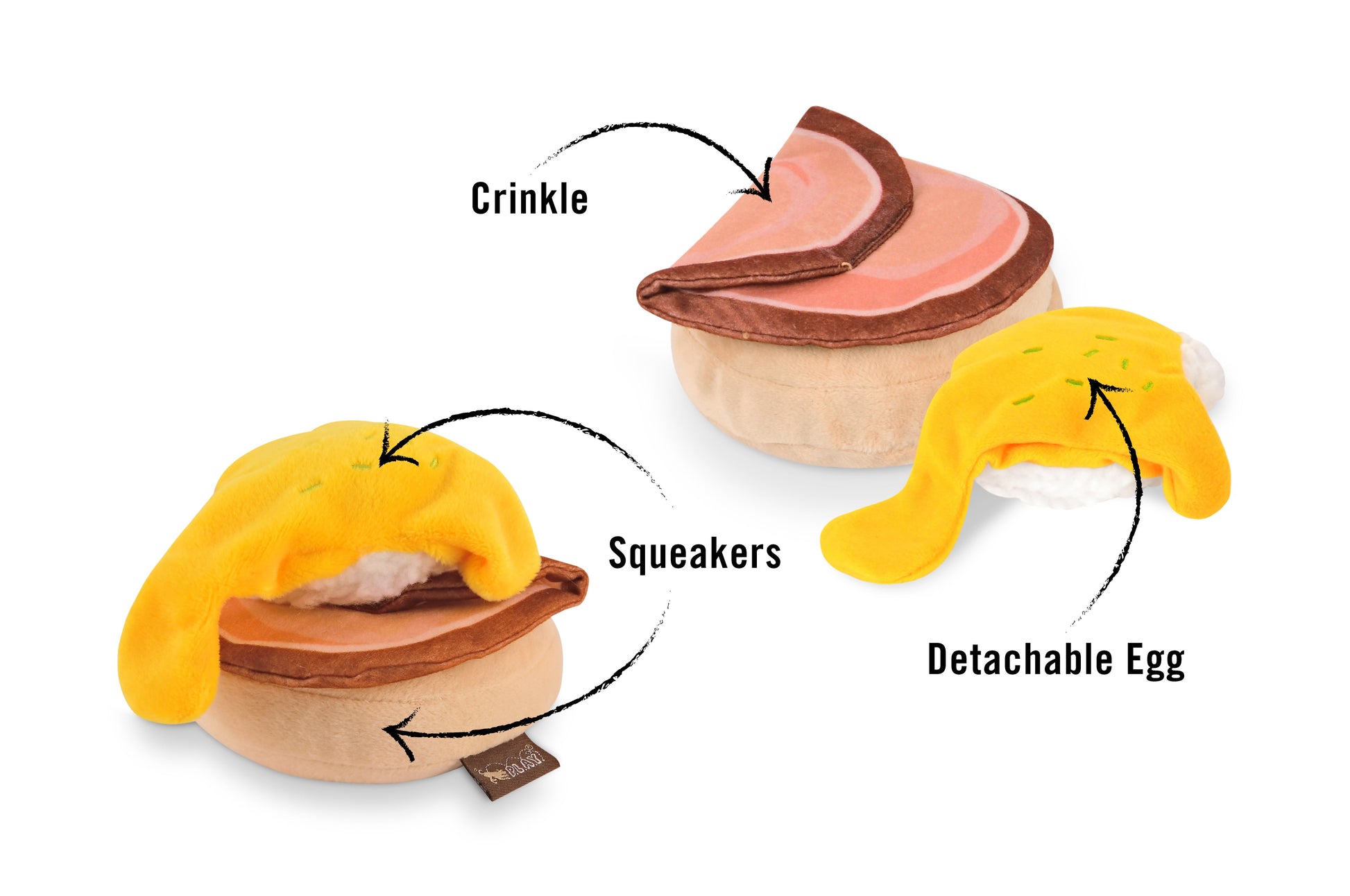 Barking Brunch Bennys Benedict Plush Dog Toy