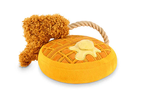 Barking Brunch (Mini) Chicken and Waffle XS  - Dog Toys