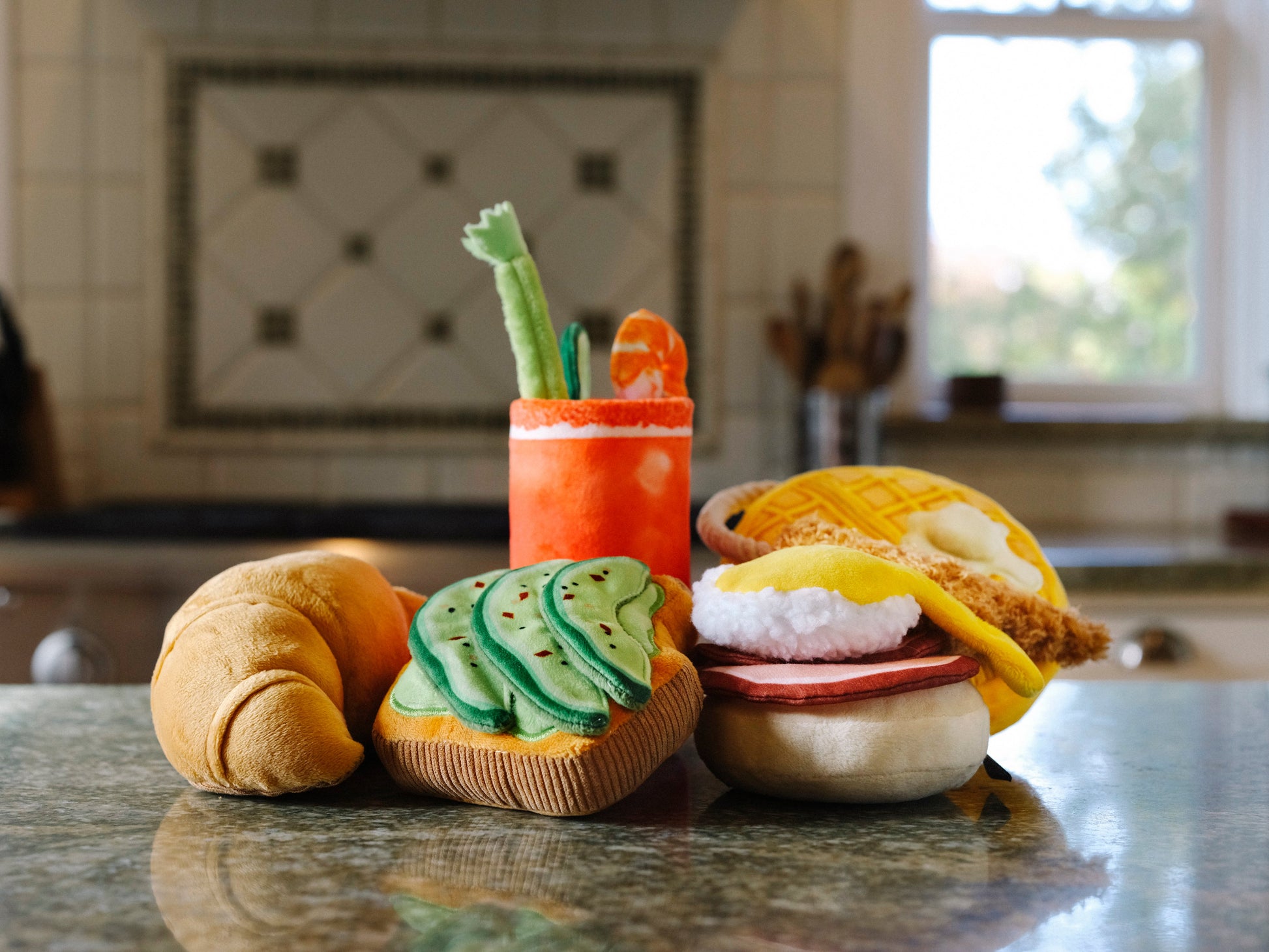 Barking Brunch Pup's Croissant  Plush Dog Toy